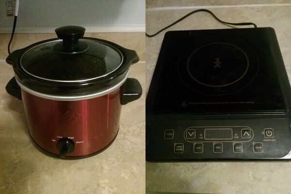 picture of 2qt manual slow cooker with ceramic pot, and or portable induction cooktop
